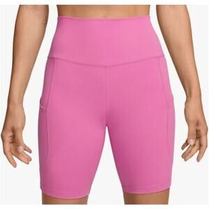 Nike Women's One High-Waisted 8" Biker Shorts With Pockets Size XL